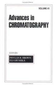 Cover of: Advances in Chromatography: Volume 41 (Advances in Chromatography)