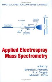 Cover of: Applied Electrospray Mass Spectrometry (Practical Spectroscopy)