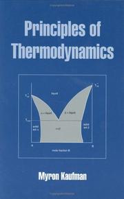 Cover of: Principles of Thermodynamics (Undergraduate Chemistry, 15) by Myron Kaufman