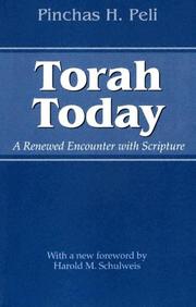 Cover of: Torah today by Pinchas Peli