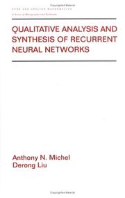 Cover of: Qualitative Analysis and Synthesis of Recurrent Neural Networks (Pure and Applied Mathematics)