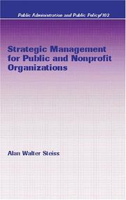 Cover of: Strategic management for public and nonprofit organizations