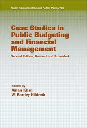 Cover of: Case Studies in Public Budgeting and Financial Management
