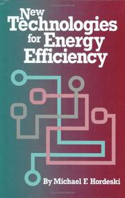 Cover of: New Technologies for Energy Efficiency