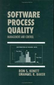 Cover of: Software Process Quality  by Ron Kenett, Emanuel Baker