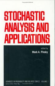 Cover of: Stochastic analysis and applications