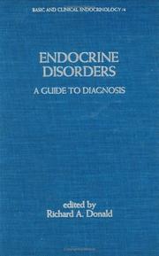 Cover of: Endocrine disorders: a guide to diagnosis