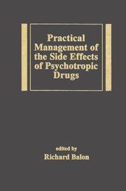 Cover of: Practical management of the side effects of psychotropic drugs