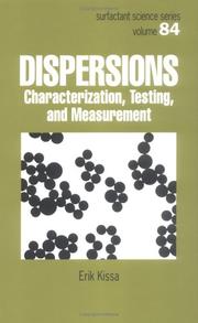 Cover of: Dispersions: characterization, testing, and measurement