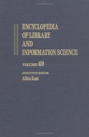 Cover of: Encyclopedia of Library and Information Science by Allen Kent, Allen Kent