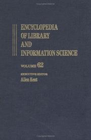 Cover of: Encyclopedia of Library and Information Science by Allen Kent, Allen Kent
