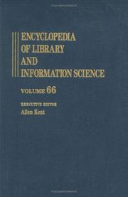 Cover of: Encyclopedia of Library and Information Science by Allen Kent, Allen Kent