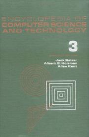 Cover of: Encyclopedia of Computer Science and Technology: Volume 3 - Ballistics Calculations to Box-Jenkins Approach to Time Series Analysis and Forecasting