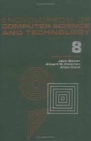 Cover of: Encyclopedia of Computer Science and Technology: Volume 8 - Earth and Planetary Sciences to General Systems