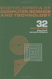 Cover of: Encyclopedia of Computer Science and Technology: Volume 32 - Supplement 17: Compiler Construction to Visualization and Quantification of Vortex-Dominated ... of Computer Science and Technology)