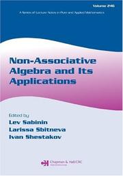 Cover of: Non-associative algebra and its applications by Lev V. Sabinin