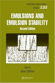 Cover of: Emulsions and emulsion stability