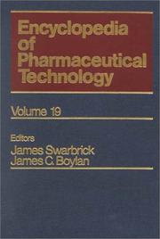 Cover of: Encyclopedia of Pharmaceutical Technology: Volume 19 - Blood Substitutes | 