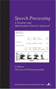 Speech processing by Li Deng