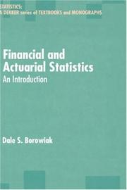 Cover of: Financial and actuarial statistics: an introduction