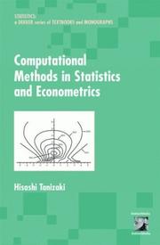 Cover of: Computational methods in statistics and econometrics by Hisashi Tanizaki