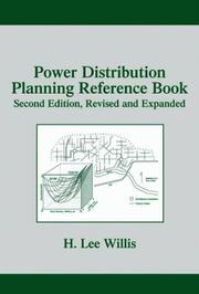 Cover of: Power distribution planning reference book by H. Lee Willis