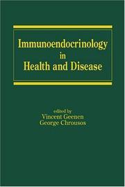 Cover of: Immunoendocrinology in health and disease by edited by Vincent Geenen, George Chrousos.