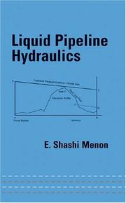 Cover of: Liquid Pipeline Hydraulics (Mechanical Engineering (Marcell Dekker))