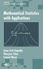Cover of: Mathematical Statistics With Applications (Statistics: Textbooks and Monographs) by Asha Seth Kapadia, Wenyaw Chan, Lemuel A. Moye