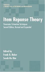 Cover of: Item response theory by Frank B. Baker