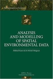 Cover of: Analysis and Modelling of Spatial Environmental Data (Environmental Sciences) by Mikhail Kanevski, Michel Maignan, Mikhail Kanevski, Michel Maignan