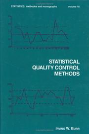 Cover of: Statistical quality control methods
