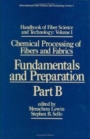 Cover of: Handbook of Fiber Science and Technology (International Fibre Science & Technology)