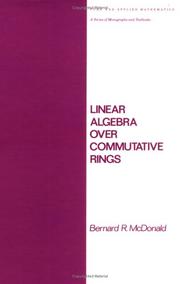 Cover of: Linear algebra over commutative rings