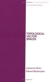 Cover of: Topological vector spaces