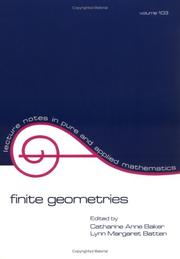 Cover of: Finite geometries by Lynn Margaret Batten