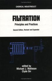 Cover of: Filtration by edited by Michael J. Matteson, Clyde Orr.