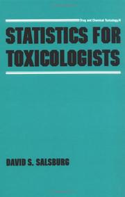 Cover of: Statistics for toxicologists by David Salsburg
