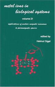 Cover of: Metal Ions in Biological Systems by Helmut Sigel, Helmut Sigel