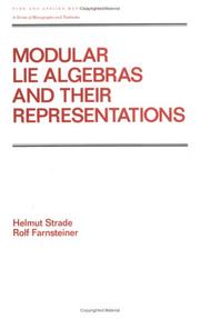 Cover of: Modular lie algebras and their representations