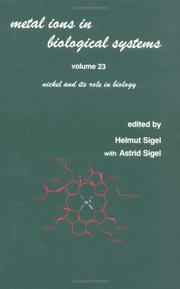 Cover of: Nickel and its role in biology
