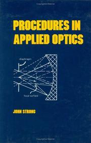 Cover of: Procedures in applied optics