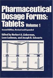 Cover of: Pharmaceutical Dosage Forms: Tablets, Vol. 1