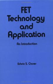 Cover of: FET technology and application by Edwin S. Oxner