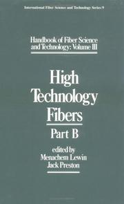 Cover of: Handbook of Fiber Science and Technology (Handbook of Fiber Science and Technology, Vol 3)