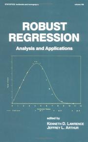 Cover of: Robust regression by edited by Kenneth D. Lawrence, Jeffrey L. Arthur.