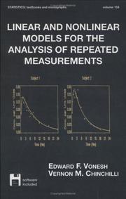 Cover of: Linear and nonlinear models for the analysis of repeated measurements