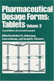 Cover of: Pharmaceutical dosage forms--tablets by edited by Herbert A. Lieberman, Leon Lachman, Joseph B. Schwartz.