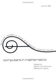 Cover of: Computers in mathematics