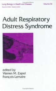 Cover of: Adult Respiratory Distress Syndrome (Lung Biology in Health and Disease)